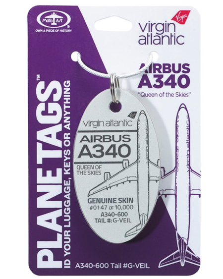Planetag A340, Virgin Atlantic Keychains by Planetags | Downunder Pilot Shop
