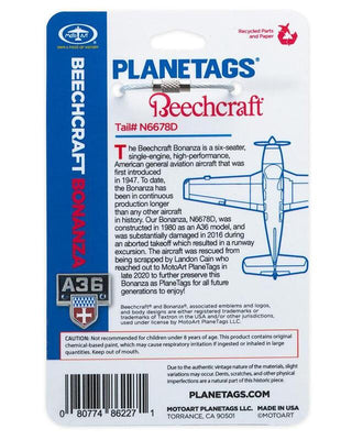 Planetag Beechcraft Bonanza A36 Keychains by Planetags | Downunder Pilot Shop
