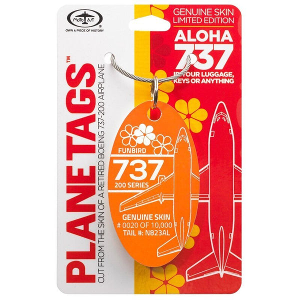 Planetag Boeing 737 Aloha Airlines - Orange Keychains by Planetags | Downunder Pilot Shop