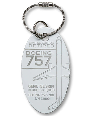 Planetag Boeing 757 - SN 22809 Keychains by Planetags | Downunder Pilot Shop