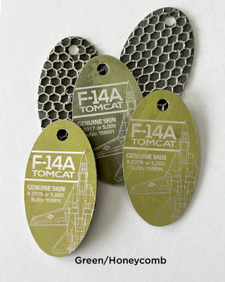 Planetag F-14A Tomcat Top Gun - Interior Green Honeycomb Keychains by Planetags | Downunder Pilot Shop