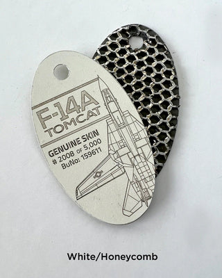 Planetag F-14A Tomcat Top Gun - Interior White Honeycomb Keychains by Planetags | Downunder Pilot Shop