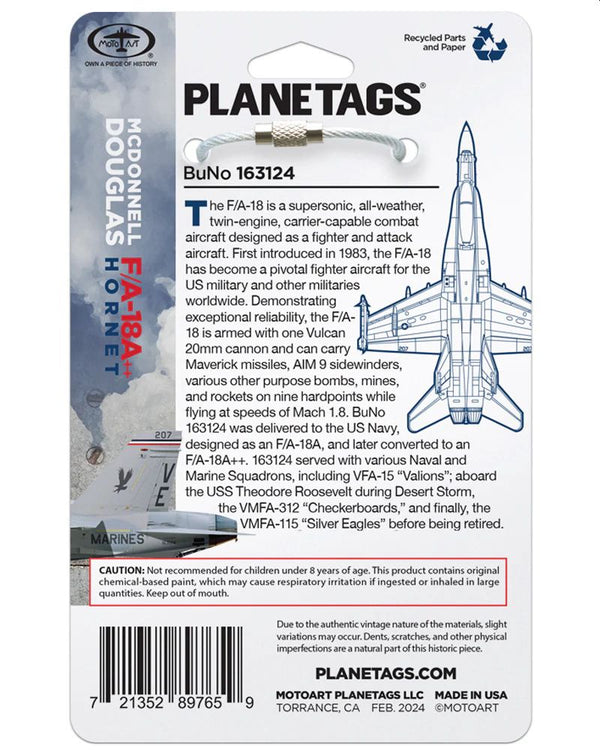 PlaneTags F-18 Hornet 163124