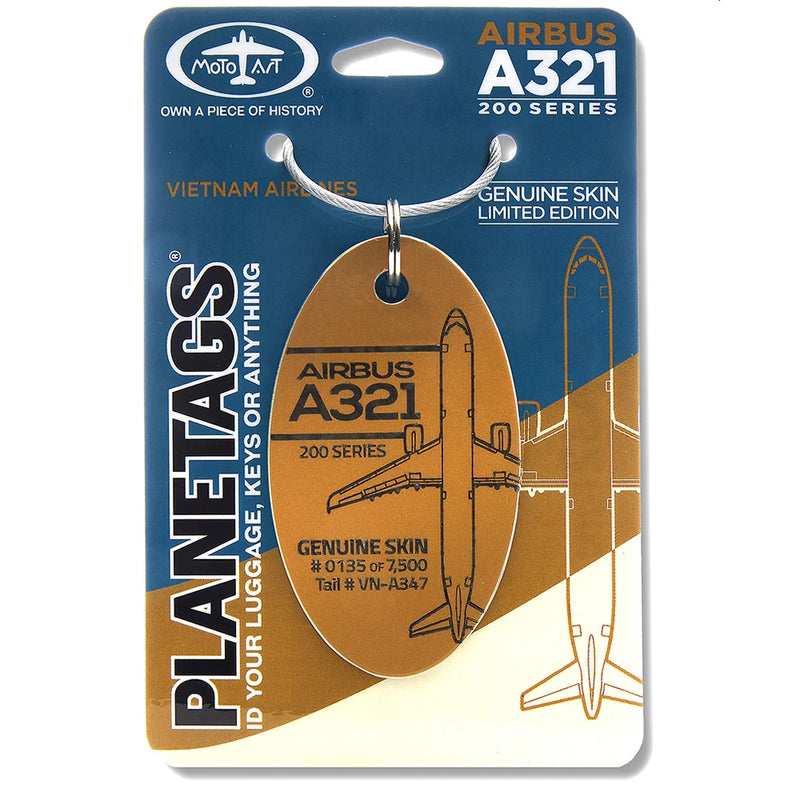 PlaneTags Vietnam Airlines Airbus A321-200 Tail VN-A347 - Gold