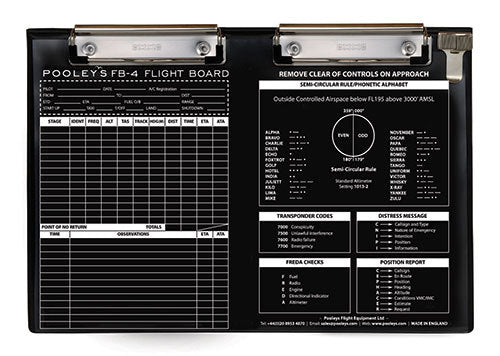 Pooleys FB-4 Flight Board-Pooleys-Downunder Pilot Shop