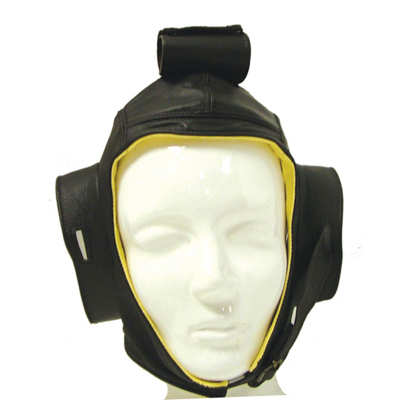Leather Flying Headset Helmet Leather Helmets by Pooleys | Downunder Pilot Shop