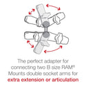 RAM Double Ball Adapter for 1