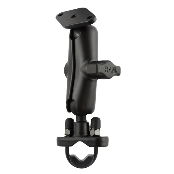 RAM Double Socket Arm and Diamond Ball Base with 1" Ball and Handlebar U-Bolt Base for Rails from 0.5" to 1.25" Motorcycle Mounts by RAM Mount | Downunder Pilot Shop