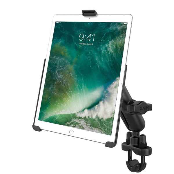 RAM EZ-Roll'r Holder for iPad Air 3 and Pro 10.5 with Mounting Options With U-Bolt Clamp Mounts by RAM Mount | Downunder Pilot Shop
