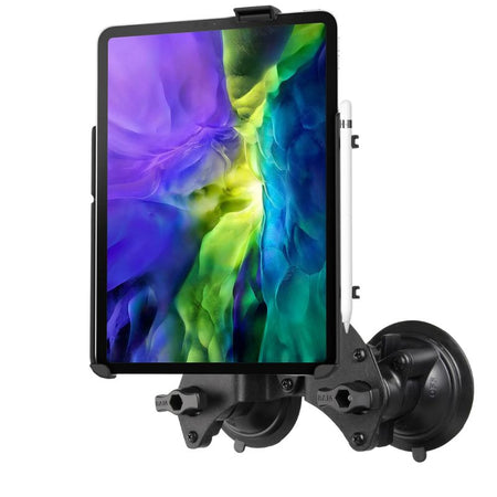 RAM EZ-Roll'r Holder for iPad Pro 11" (1st - 4th Gen) and Air (4th & 5th Gen) with Mounting Options With Dual Pivot Suction Cups Mounts by RAM Mount | Downunder Pilot Shop