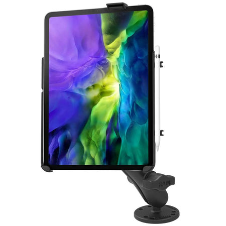 RAM EZ-Roll'r Holder for iPad Pro 11" (1st - 4th Gen) and Air (4th & 5th Gen) with Mounting Options With Screw-Down Base Mounts by RAM Mount | Downunder Pilot Shop