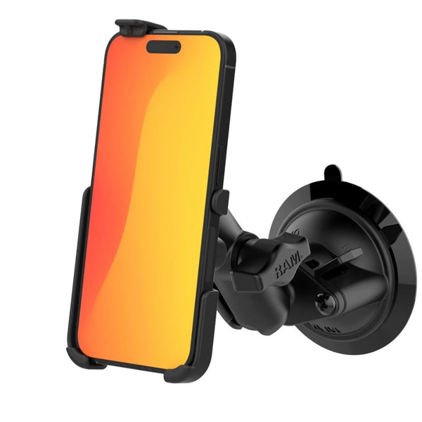 RAM Form-Fit Holder for iPhone 13, 13 Pro, 14, 14 Pro, 15 & 16 With Mounting Options