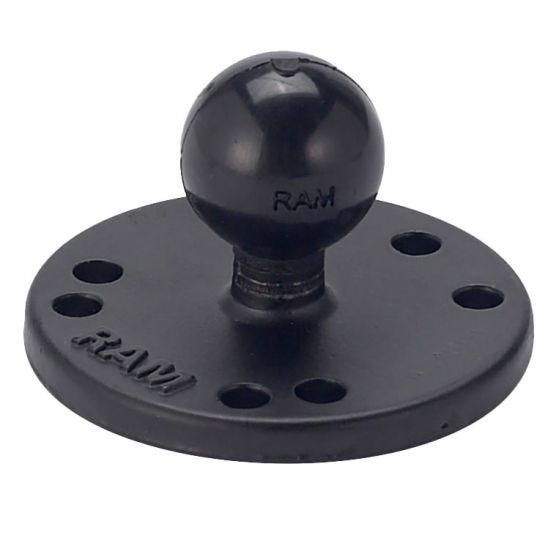 RAM Round Plate with 1" Ball - Screw Mount