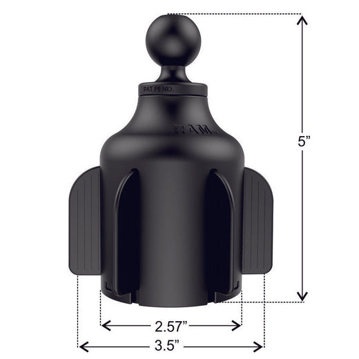RAM Stubby Cup Holder Base With 1" Ball General RAM Components by RAM Mount | Downunder Pilot Shop