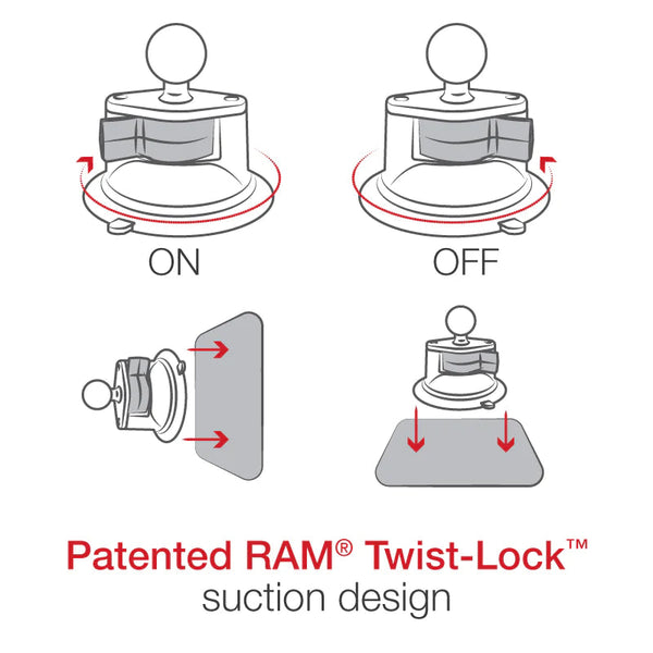 RAM Sun Visor with Suction Mount General RAM Components by RAM Mount | Downunder Pilot Shop