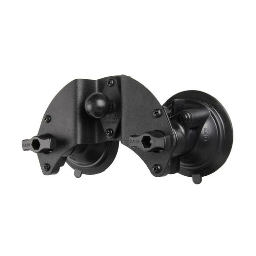 Base de ventosa de doble pivote RAM Twist-Lock con bola de 1"
