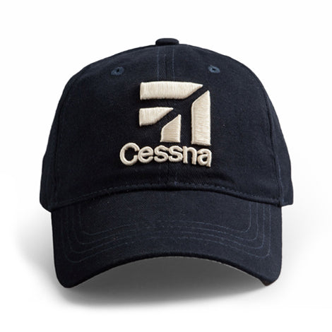 Red Canoe Cessna 3D Logo Cap - Navy-Red Canoe-Downunder Pilot Shop