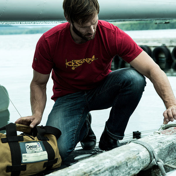 Red Canoe Cessna Vintage Stow Bag Duffle Bags by Red Canoe | Downunder Pilot Shop