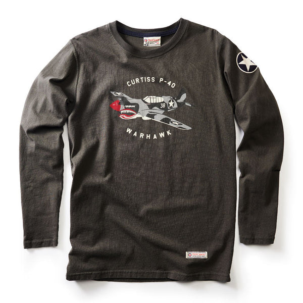 Red Canoe P40 Warhawk Long Sleeve T-Shirt L T-Shirts by Red Canoe | Downunder Pilot Shop