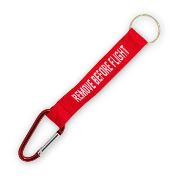 Remove Before Flight Keychain with Carabiner