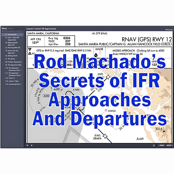 Rod Machado’s Secrets of Instrument Approaches and Departures - FAA eLearning Course Books by Rod Machado | Downunder Pilot Shop