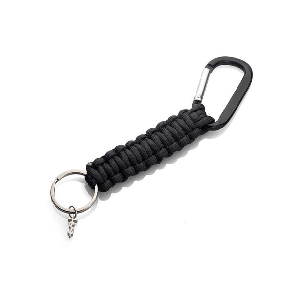 Rothco Paracord Keychain with Carabiner - Black-Rothco-Downunder Pilot Shop