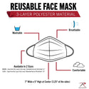 Rothco Reusable 3-Layer Face Mask - Woodland Camo (L/XL) Face Masks by Rothco | Downunder Pilot Shop
