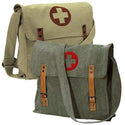 Rothco Vintage Medic Canvas Bag With Cross - Khaki Shoulder Bags by Rothco | Downunder Pilot Shop