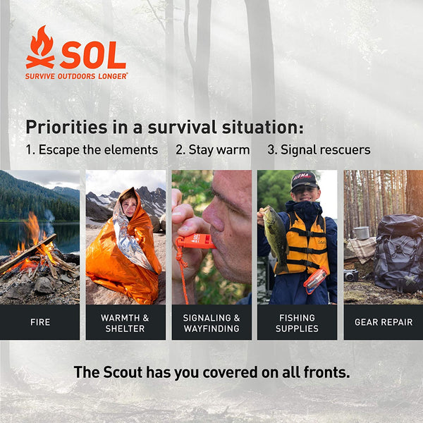 SOL Waterproof Scout Survival Kit Survival Gear by S.O.L. Survive Outdoors Longer | Downunder Pilot Shop