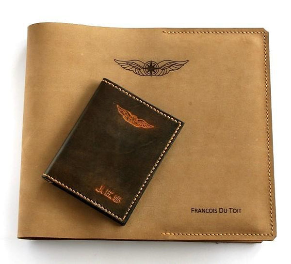 Sparrowhawk New Zealand CAA Logbook with Licence and Medical Certificate Wallet Combo - Nubuck and Hand Finished Leather-Sparrowhawk-Downunder Pilot Shop