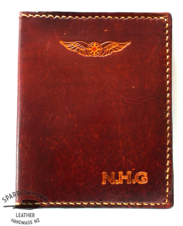 Sparrowhawk (New Zealand) Pilot's Licence & Medical Certificate Wallet - Brown-Sparrowhawk-Downunder Pilot Shop