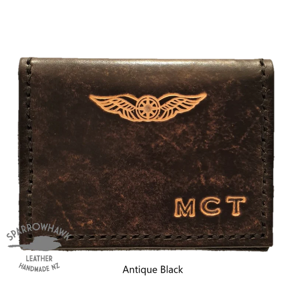 Sparrowhawk Pilot Cross Card Wallet Antique Black Wallets & Licence Holders by Sparrowhawk | Downunder Pilot Shop