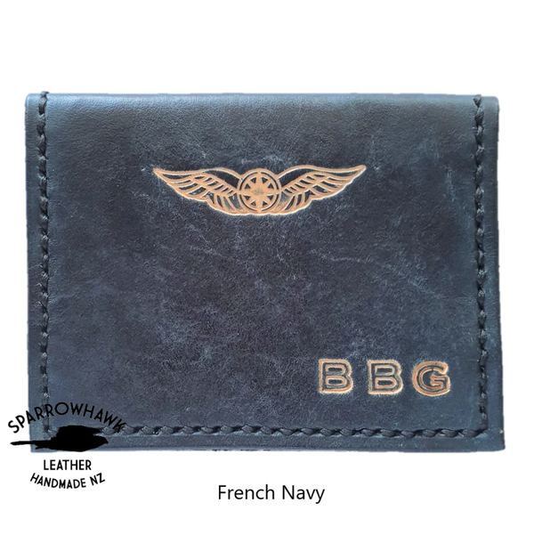 Sparrowhawk Pilot Cross Card Wallet French Navy Wallets & Licence Holders by Sparrowhawk | Downunder Pilot Shop