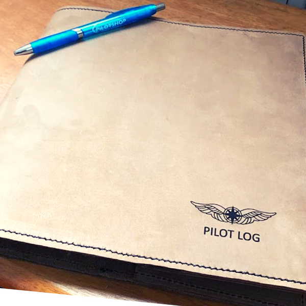 Sparrowhawk Pilots Nubuck Leather Logbook Cover Log Book Covers by Sparrowhawk | Downunder Pilot Shop