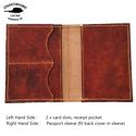 Sparrowhawk Premium Passport & Card Wallet- Hand Dyed with Embossed Initials Wallets & Licence Holders by Sparrowhawk | Downunder Pilot Shop