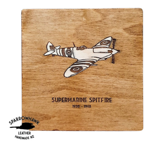 Sparrowhawk Spitfire Wall Plaque - Ash Plywood, Handmade in NZ Honey Ash by Sparrowhawk | Downunder Pilot Shop