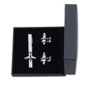 Spitfire Tie Clip and Cufflink Set Tie Clips by Signature Aviation Jewellery | Downunder Pilot Shop