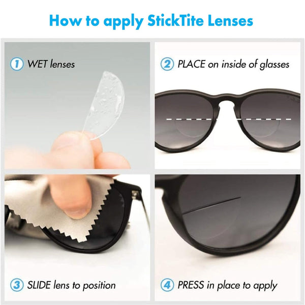 StickTite Instant Reading Lenses - Bifocals - Large Sunglasses by StickTite | Downunder Pilot Shop