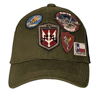 TOP GUN Cap with Patches - Olive Caps by TOP GUN | Downunder Pilot Shop