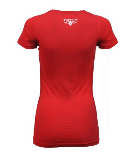 TOP GUN Women's Logo T-Shirt - Red T-Shirts by TOP GUN | Downunder Pilot Shop