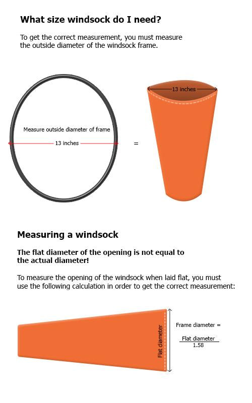 Wind Sock 24 inch Diameter, 96 inch Length - Striped Windsocks by Airport Windsocks | Downunder Pilot Shop