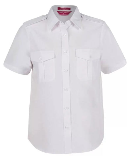 Womens JB Pilot Shirt - Short Sleeve White