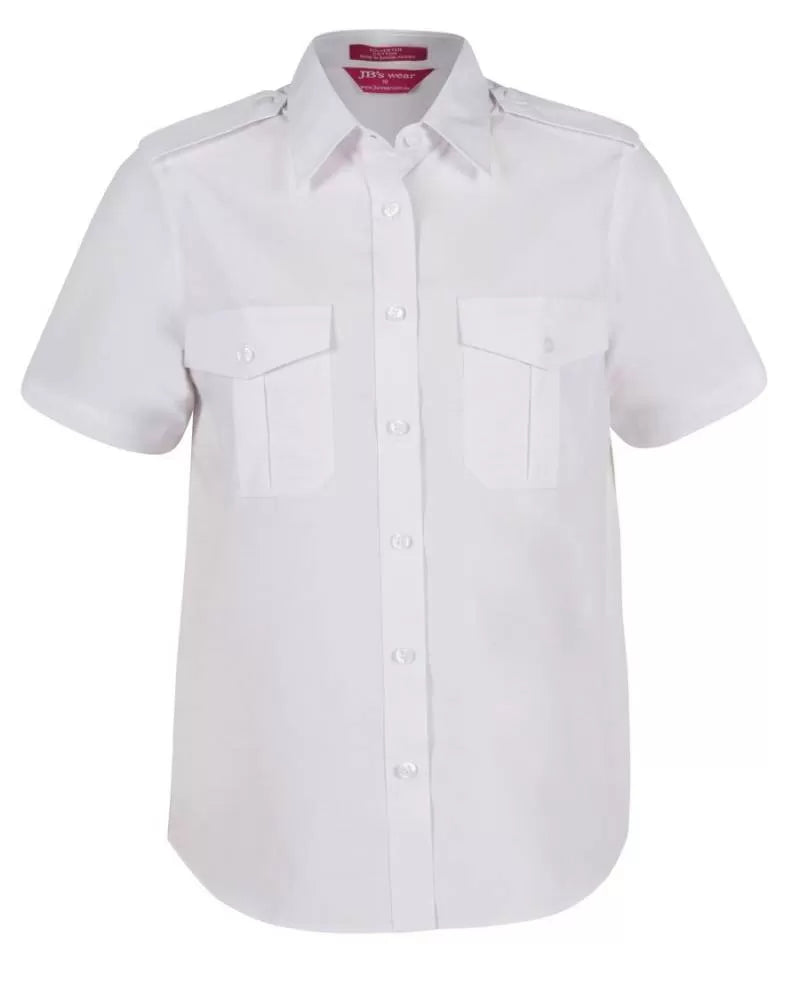 Womens JB Pilot Shirt - Short Sleeve White